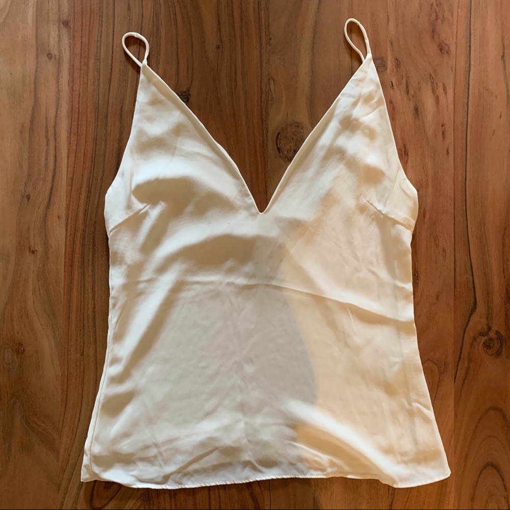 H+M Cream Faux-Silk Camisole